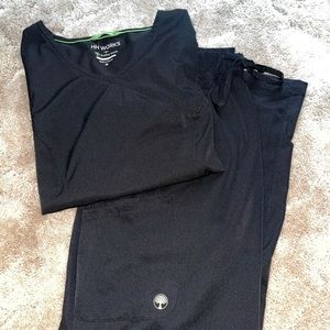 HH Works (Healing Hands) Black Scrubs